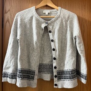 Gray Button-Up Women's Sweater